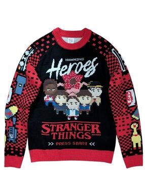 ​Stranger Things Netflix Season 5 Knit Sweater One Last Adventure Hawkins Heroes